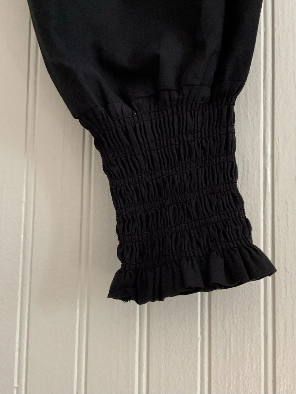 Zara Puff Sleeve Crop Top Black